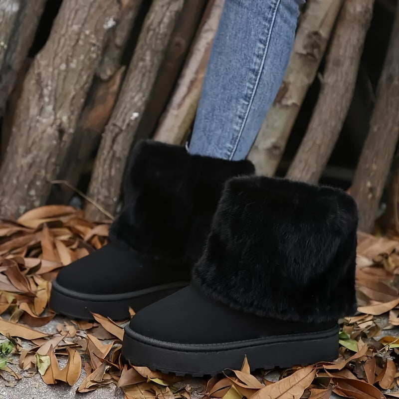 Elspeth | Cosy Platform Ankle Winter Boots