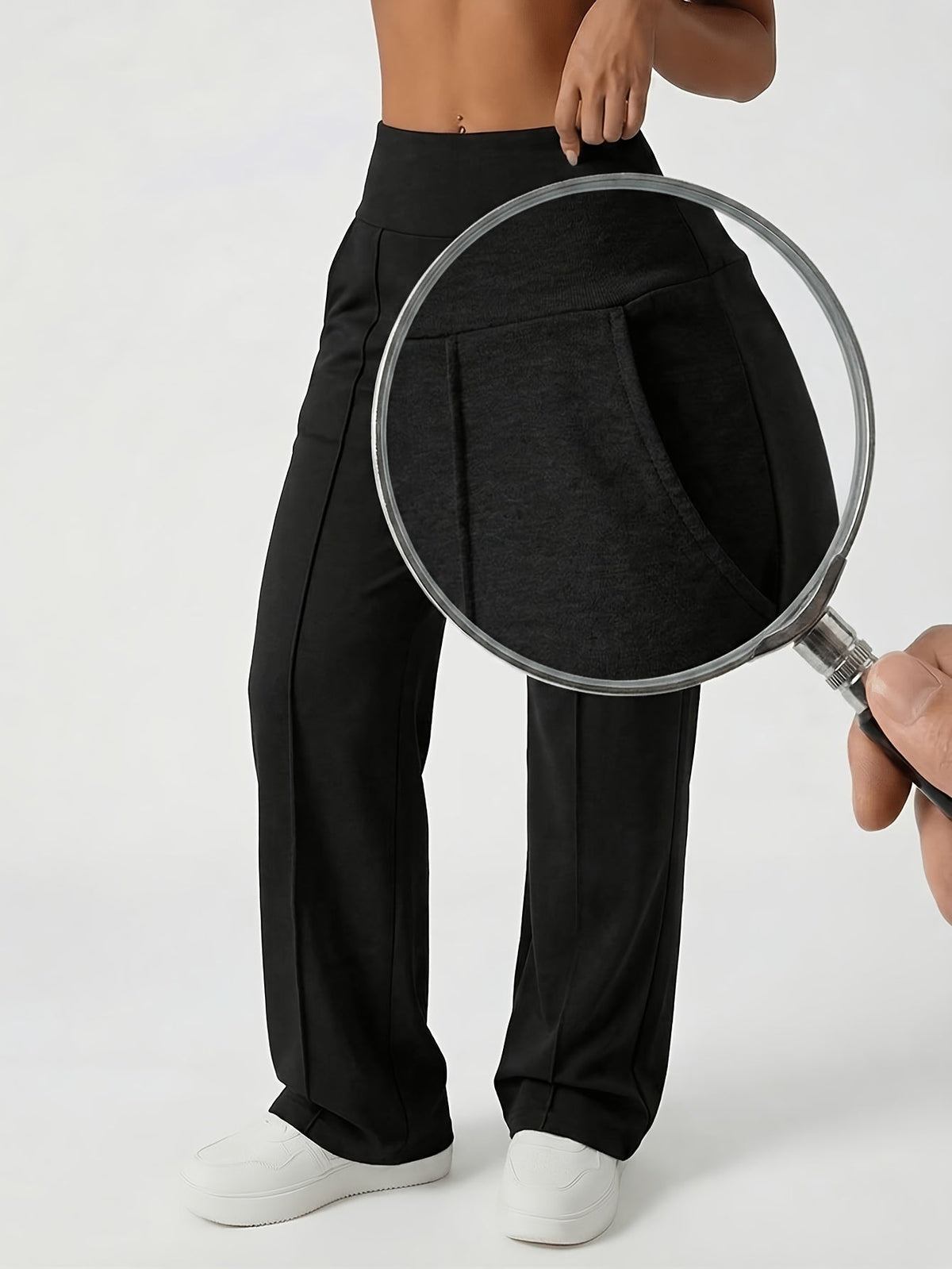 Wijde broek met hoge taille