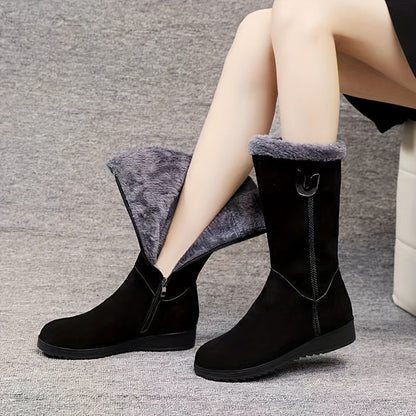 Annalise | Fur-Trimmed Mid-Calf Boots