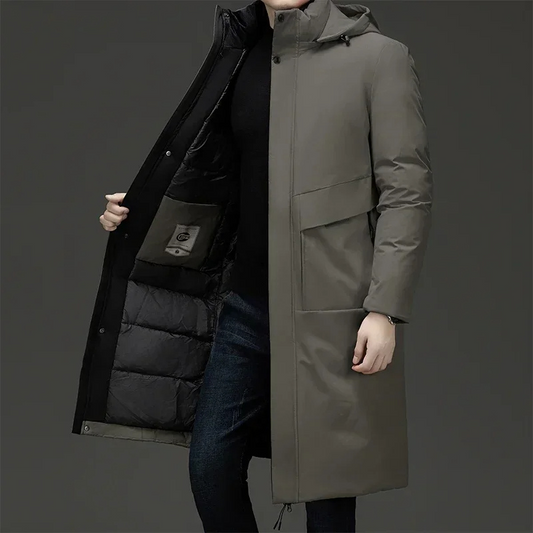 Lawrence | Lange winterjas met capuchon