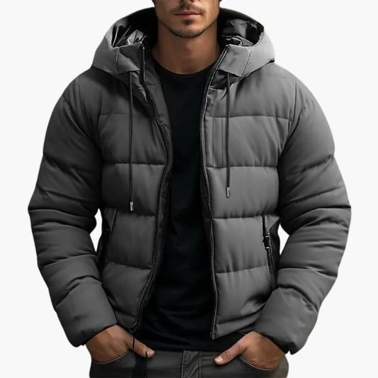 Heren geïsoleerd puffer jack met capuchon – lichtgewicht winterjas voor dagelijkse stijl bij koud weer