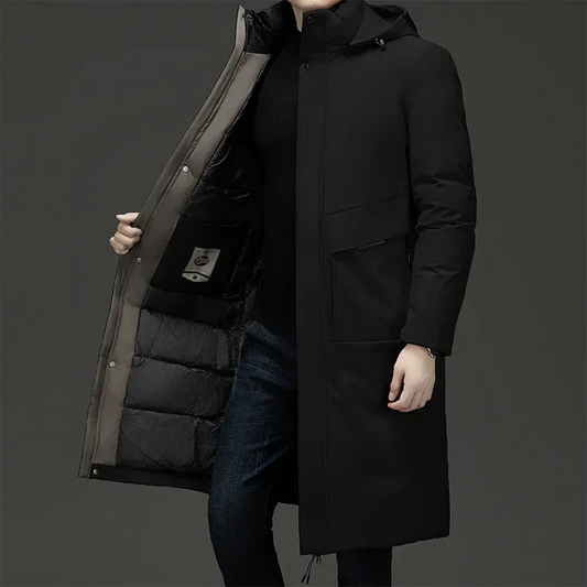 Lawrence | Lange winterjas met capuchon