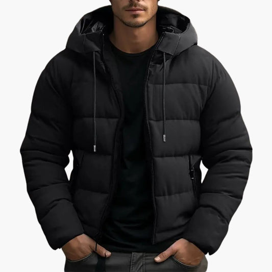 Heren geïsoleerd puffer jack met capuchon – lichtgewicht winterjas voor dagelijkse stijl bij koud weer