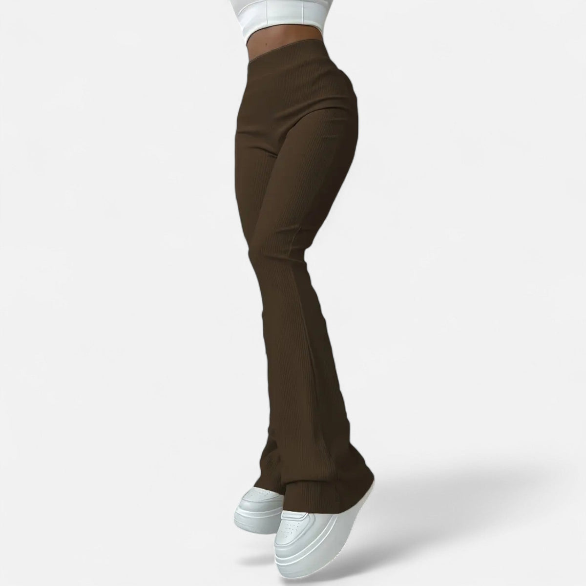 Valmonti | Women’s Slim Leggings – High-Waist Ribbed Elegance