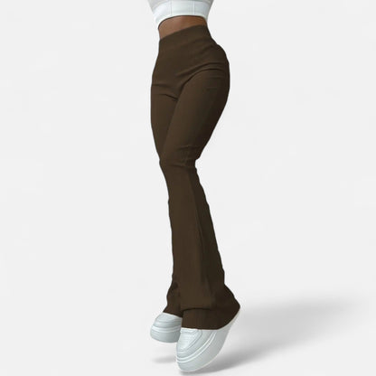 Valmonti | Women’s Slim Leggings – High-Waist Ribbed Elegance
