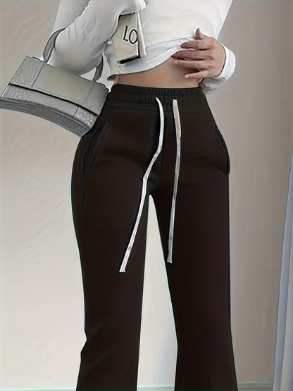 Uitlopende loungebroek met hoge taille