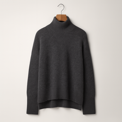 Women’s Cashmere Blend Roll-Neck Jumper – Soft Knit for Autumn and Winter