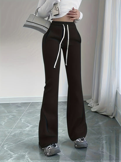 Uitlopende loungebroek met hoge taille