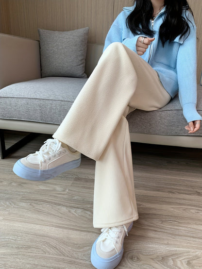 Wijde pantalon met fleece voering