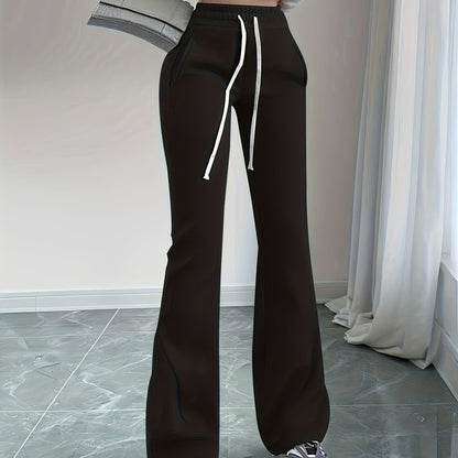 Uitlopende loungebroek met hoge taille