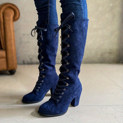 Clarissa | Lace-Up Knee-High Boots