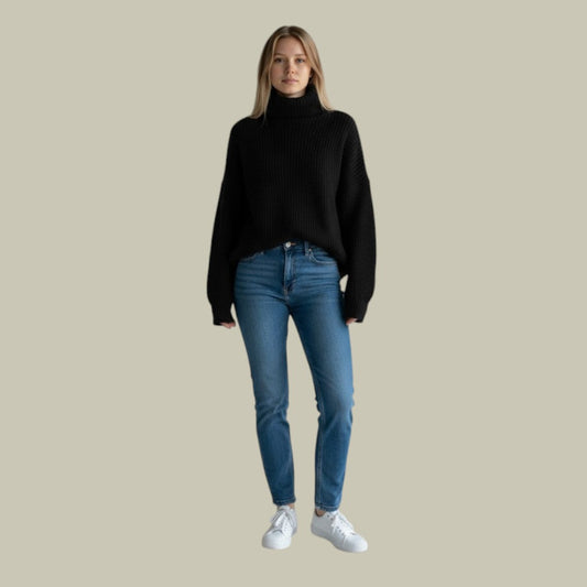 Relaxte gebreide coltrui voor dames – oversized pullover voor de winter