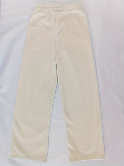 Wijde pantalon met fleece voering