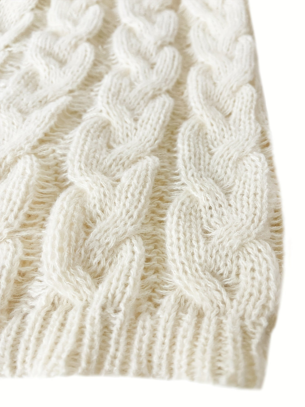 Florence | Ruimvallende cardigan kabeltrui met V-hals