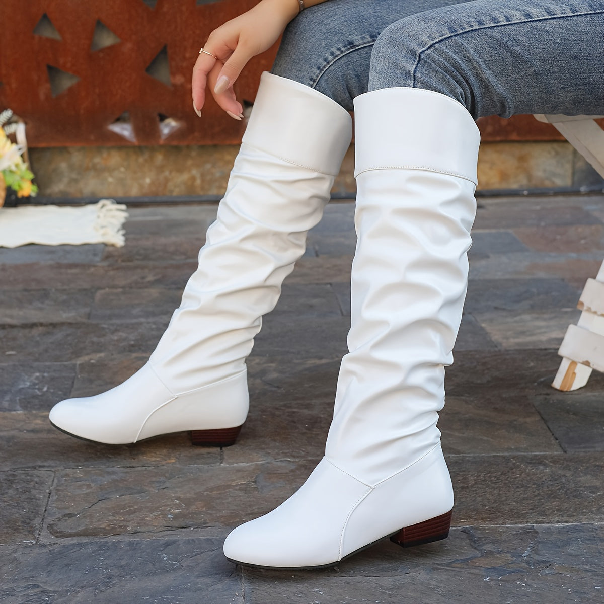 Phoebe | Slouched Knee-High Boots