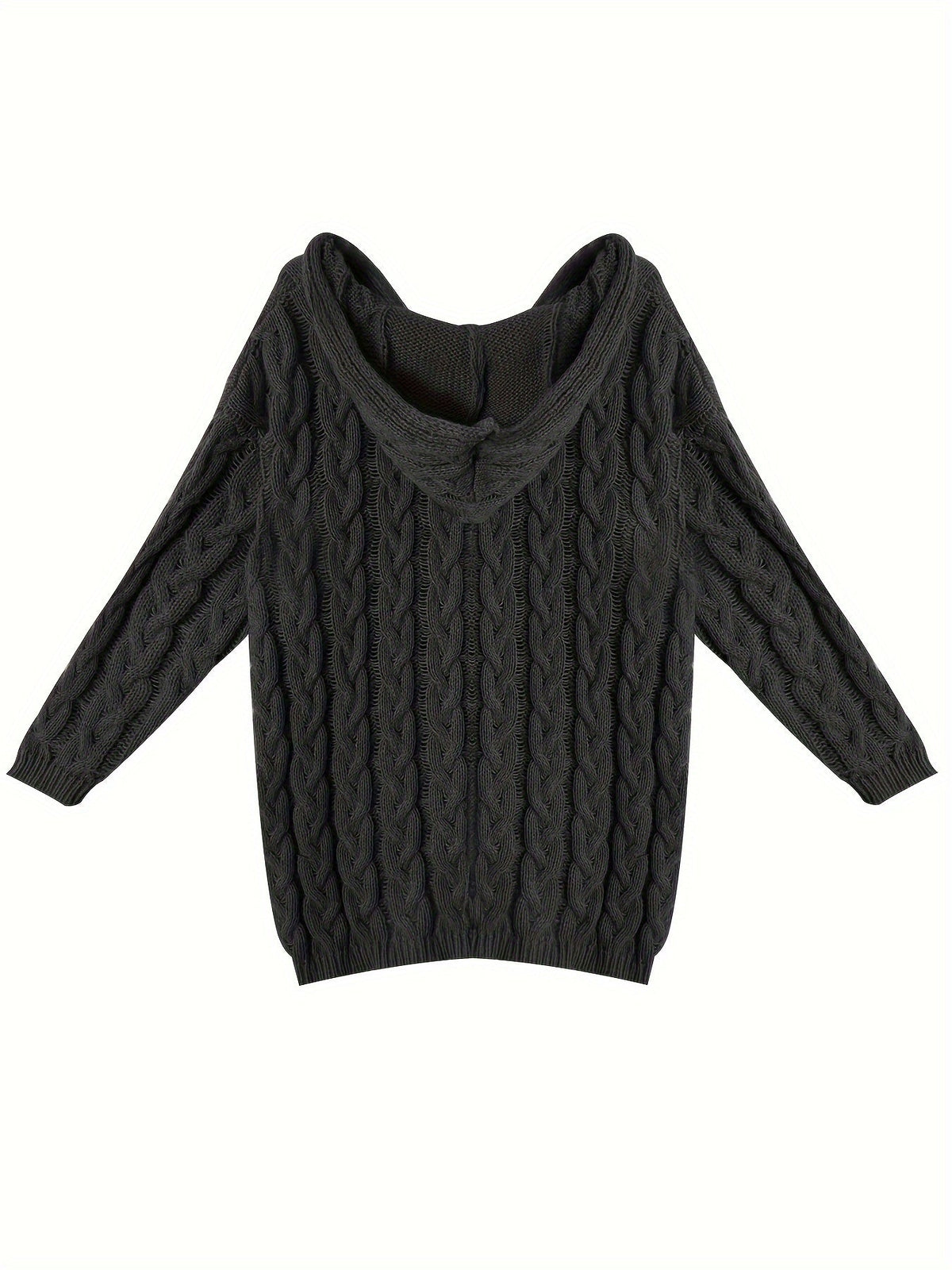 Florence | Ruimvallende cardigan kabeltrui met V-hals