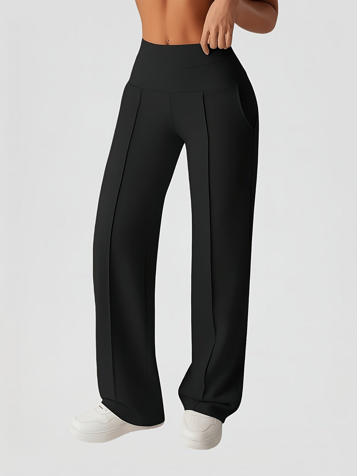 Wijde broek met hoge taille
