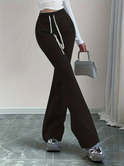 Uitlopende loungebroek met hoge taille