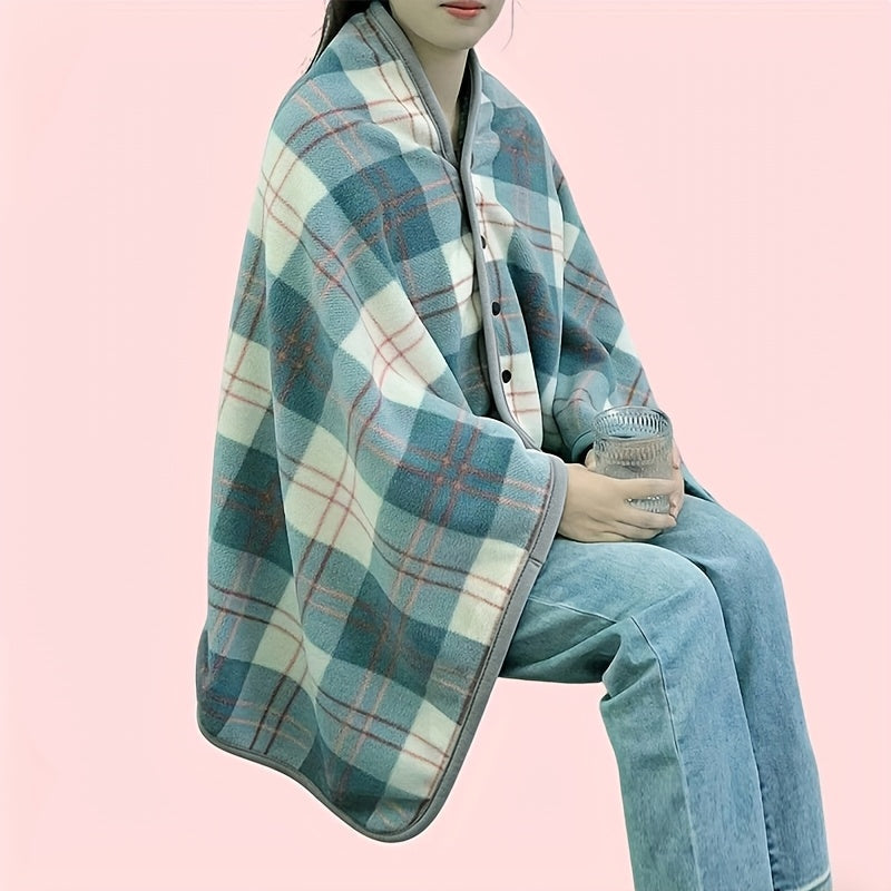 Rosamund | Gezellige geruite cardigan omslagsjaal