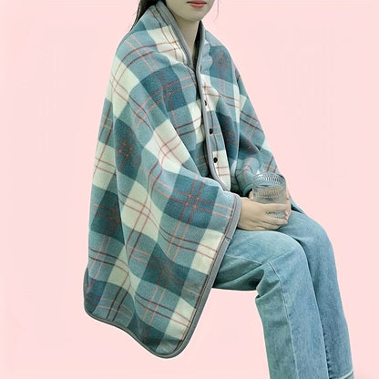 Rosamund | Gezellige geruite cardigan omslagsjaal