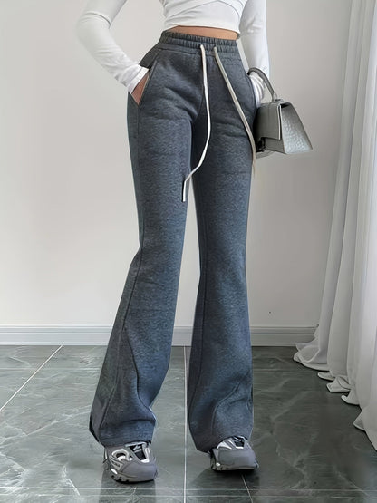 Uitlopende loungebroek met hoge taille
