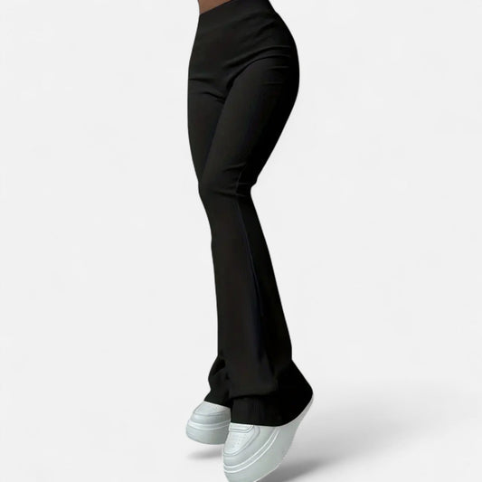 Valmonti | Slanke damesleggings – geribbelde elegantie met hoge taille
