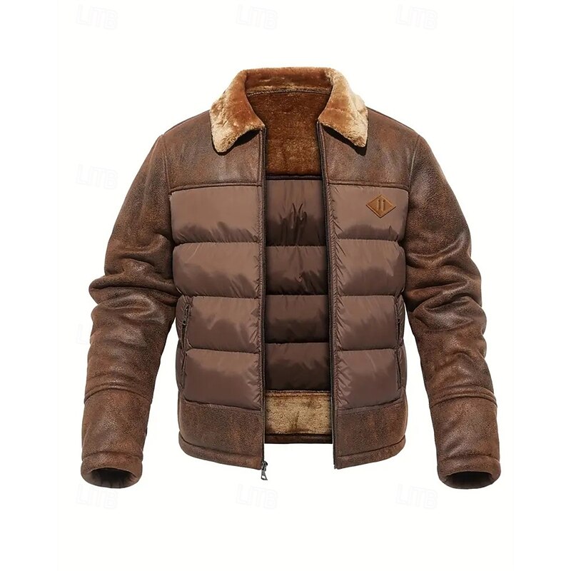 Gewatteerd puffer jas met bontkraag