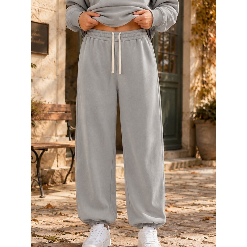 Relaxte wijde joggingbroek