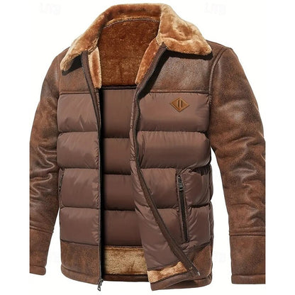Gewatteerd puffer jas met bontkraag
