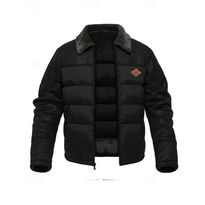 Gewatteerd puffer jas met bontkraag