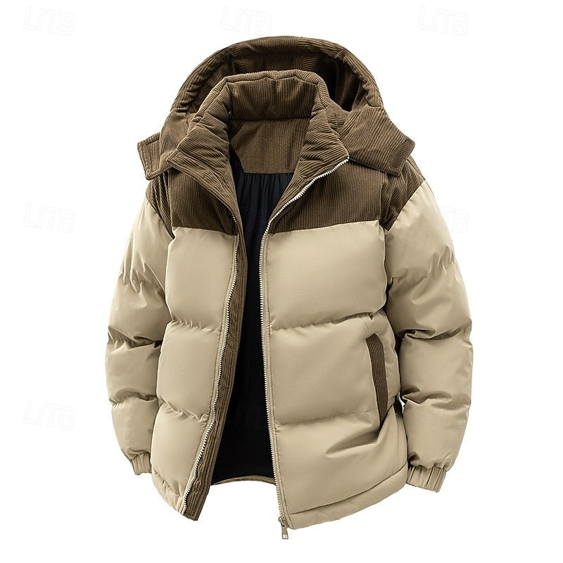 Kerst gewatteerde puffer jas met capuchon