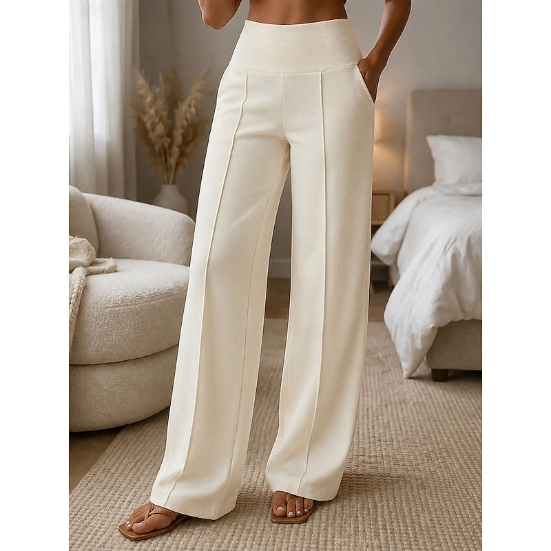 Elise | Getailleerde wijde broek