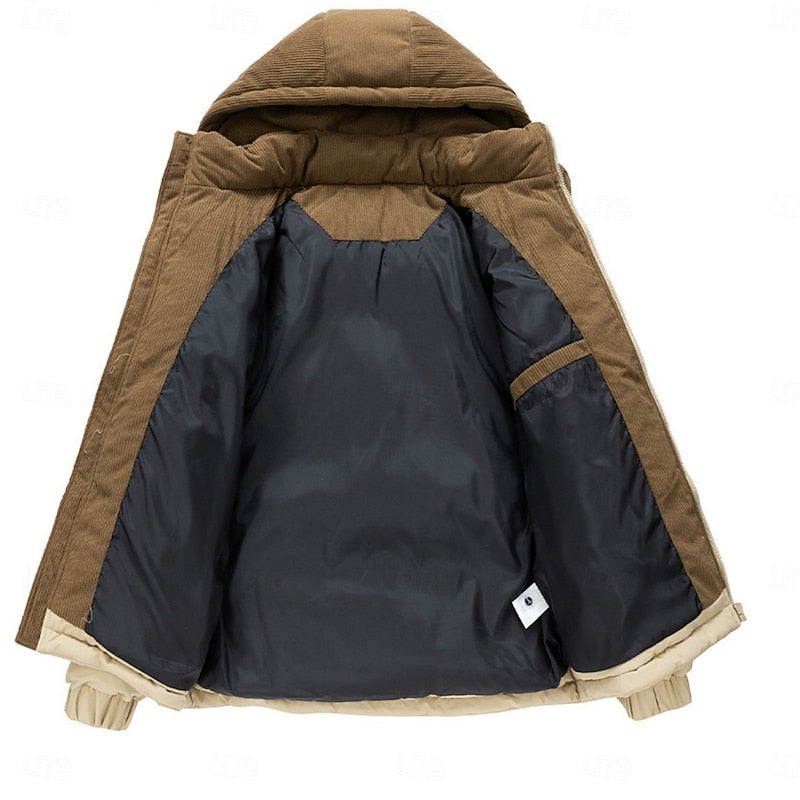 Kerst gewatteerde puffer jas met capuchon