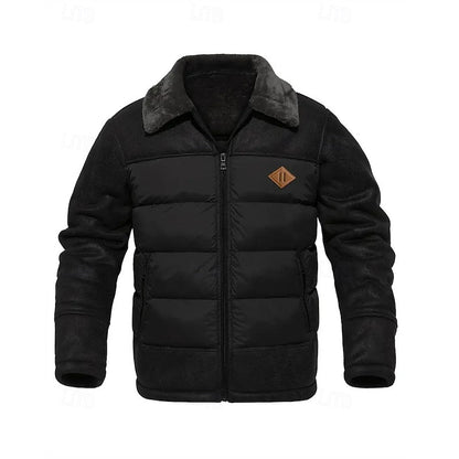 Gewatteerd puffer jas met bontkraag