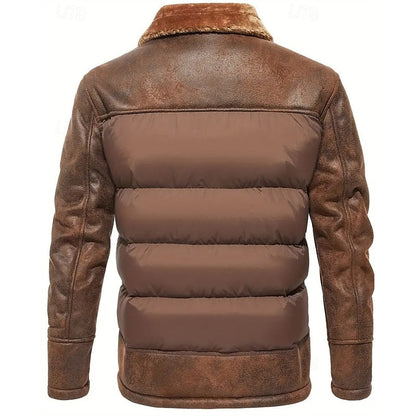 Gewatteerd puffer jas met bontkraag