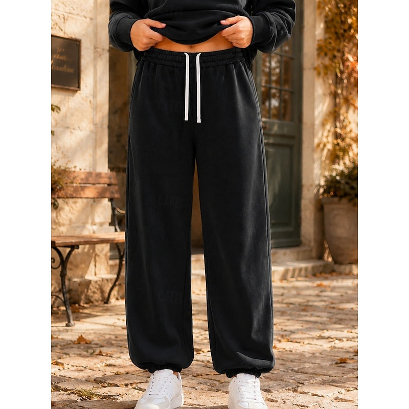 Relaxte wijde joggingbroek