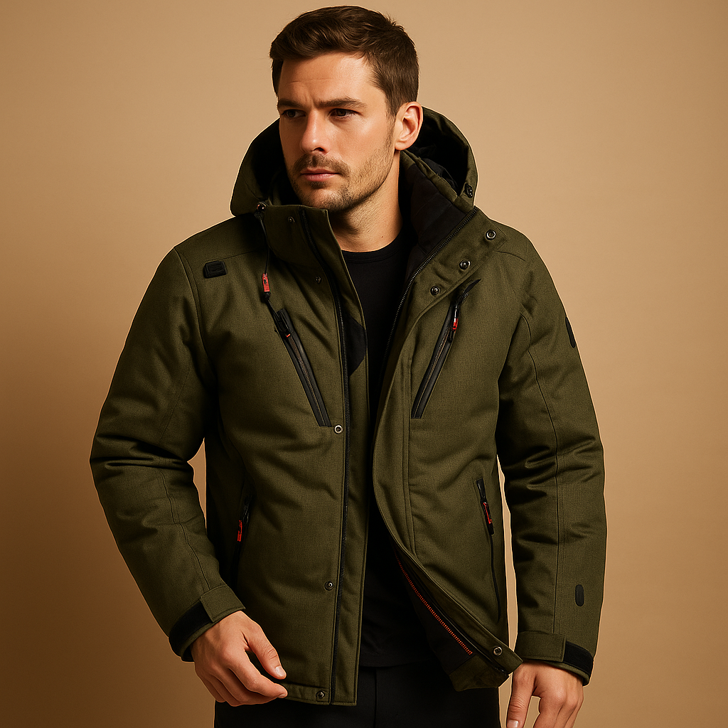 Men’s Hooded Puffer Jacket – Insulated Short Winter Layer for Cold-Weather City Travel Outdoor and Everyday Wear