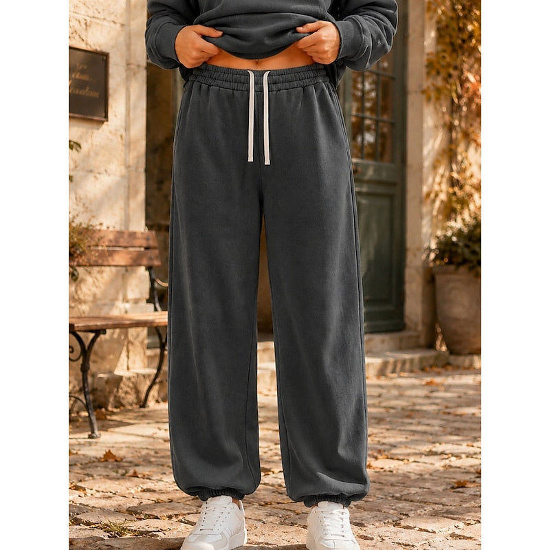 Relaxte wijde joggingbroek